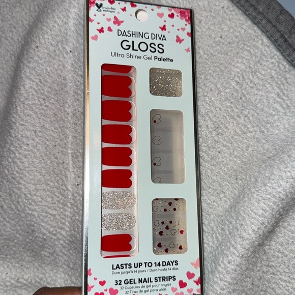dashing diva Other - Dashing diva gel nail strips, hearts, Valentine’s Day stickers sexy love sparkle